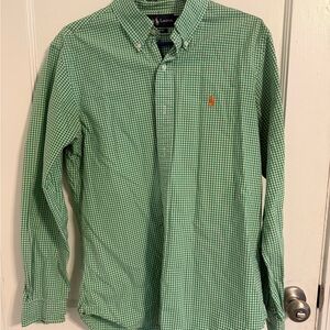Ralph Lauren Men's Green Gingham Shirt